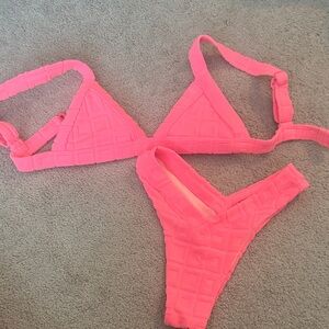 One one hot pink bikini